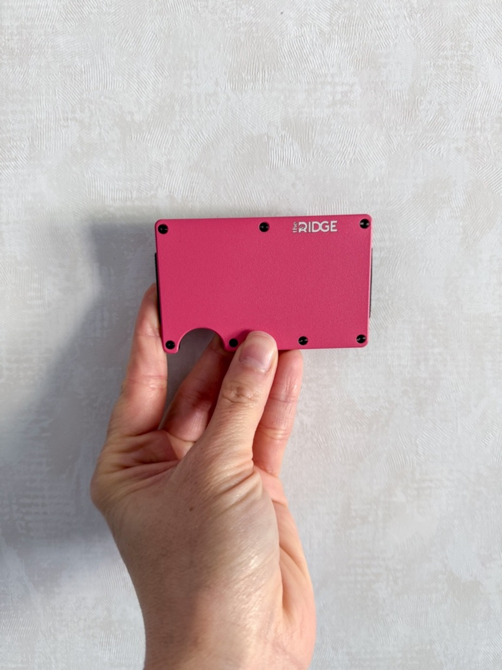 The Ridge Pink Slim Wallet - Flamingo Pink Card Holder